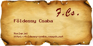 Földessy Csaba névjegykártya