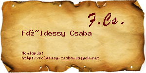 Földessy Csaba névjegykártya