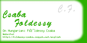 csaba foldessy business card